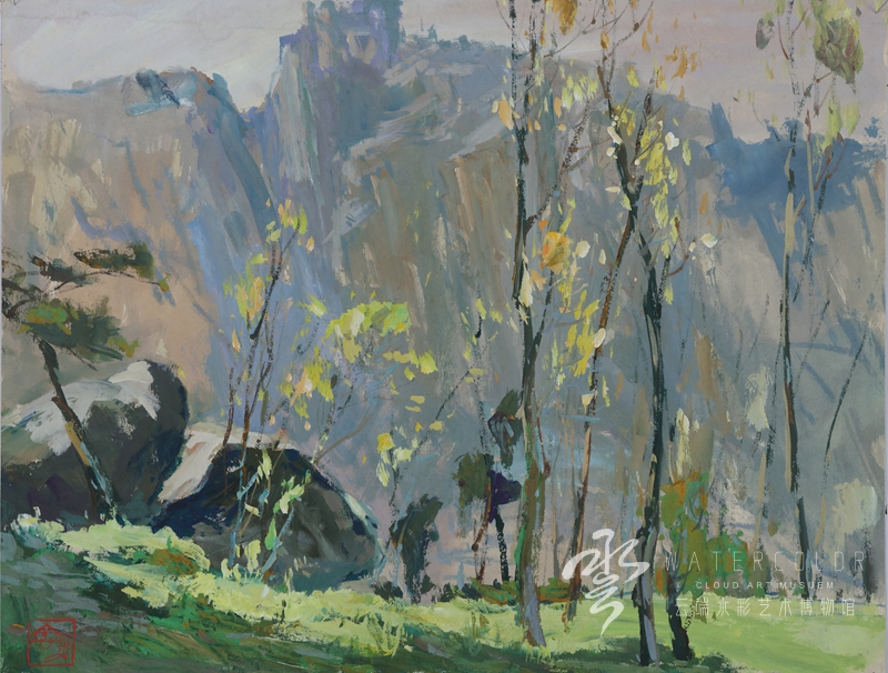 徐仲平 《山中小景》 43*33cm 1976年